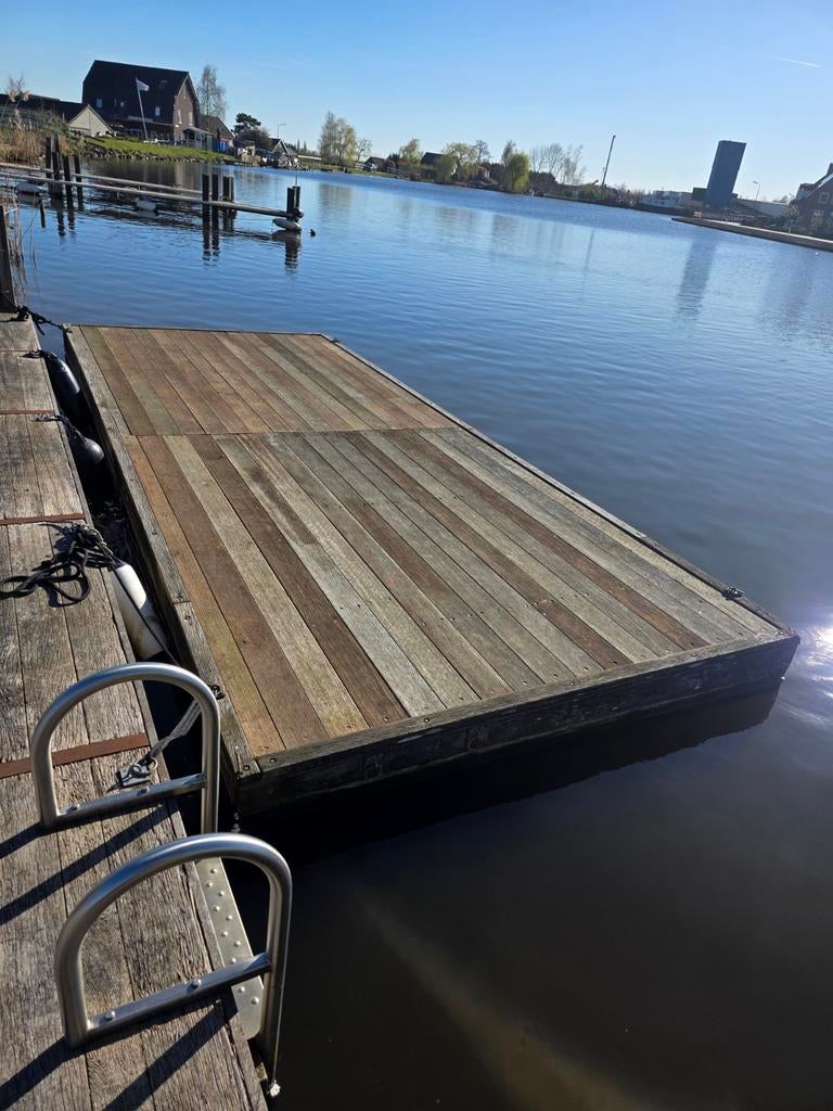 Drijvend teras   werkvlot  Drijvende steiger, Ophalen, Hout