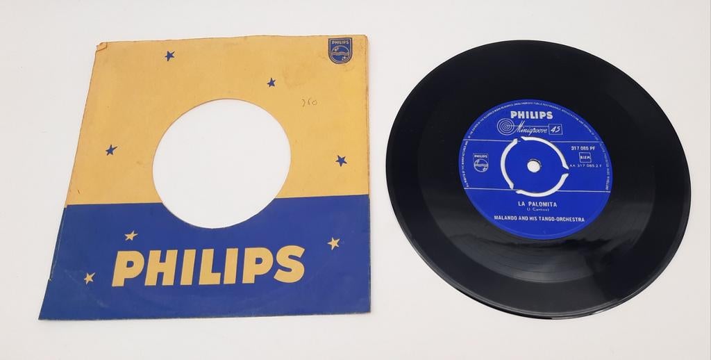 Malando and his Tango Orchestra La Palomita / Jealousy 7", Cd's en Dvd's, Vinyl Singles, Latin en Salsa, Gebruikt, 7 inch, Single