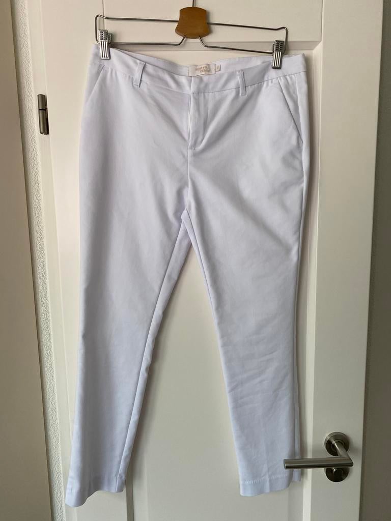 Witte pantalon Norfy maat 40 , chino model, Maat 38/40 (M), Wit, Ophalen of Verzenden, Zo goed als nieuw