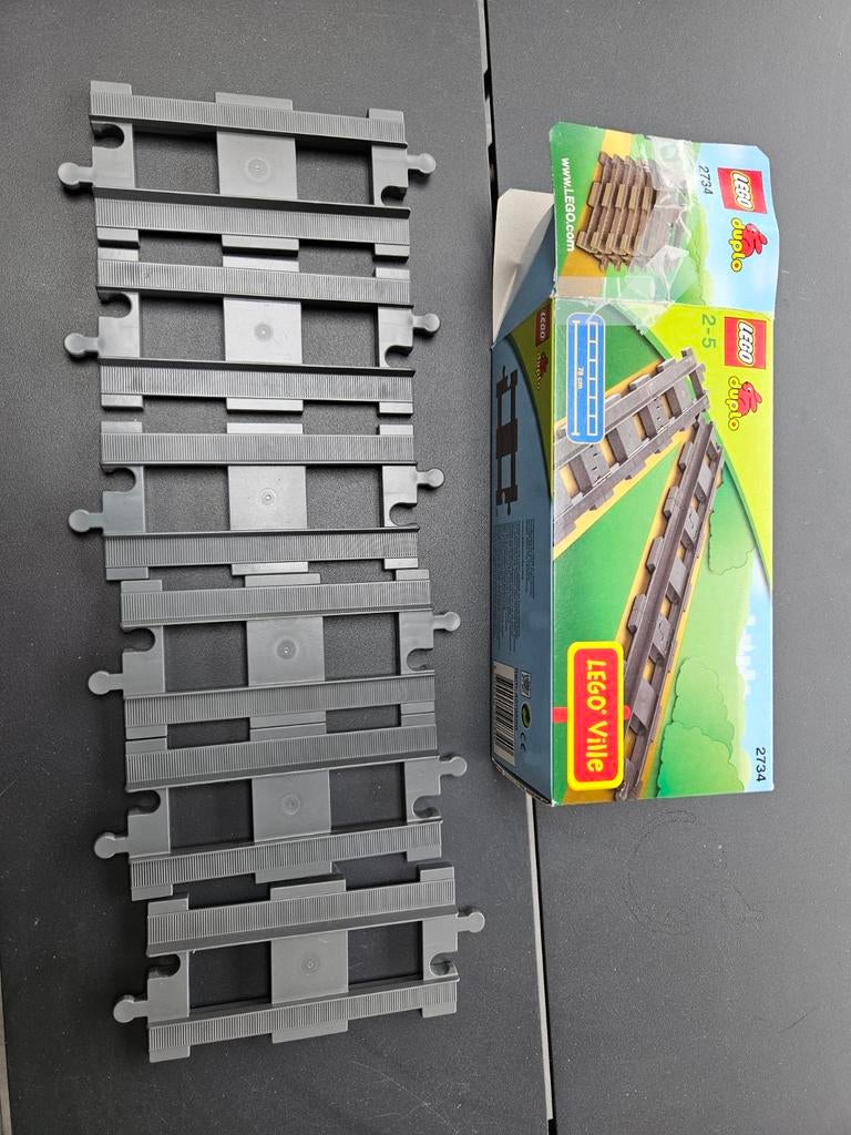 Duplo 2734 - Trein rails, Ophalen, Zo goed als nieuw, Duplo
