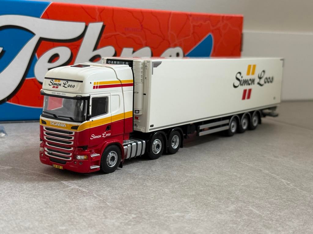 Tekno Scania R Simon Loos, Hobby en Vrije tijd, Modelauto's | 1:50, Ophalen of Verzenden, Nieuw, Bus of Vrachtwagen, Tekno