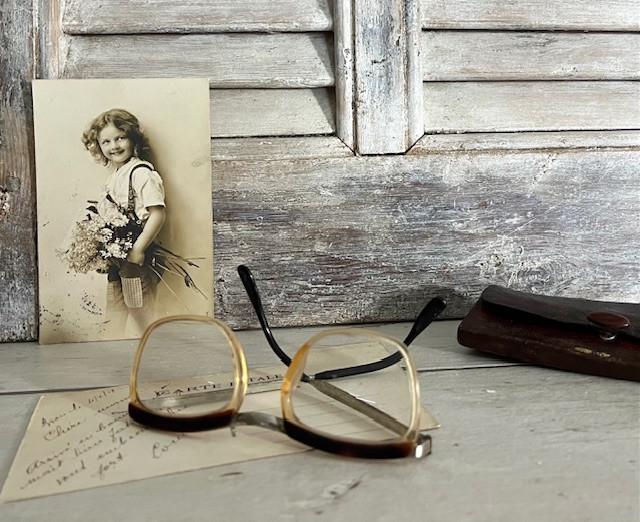 Franse vintage bril vlindermodel circa 1960 in etui, Antiek en Kunst, Ophalen of Verzenden