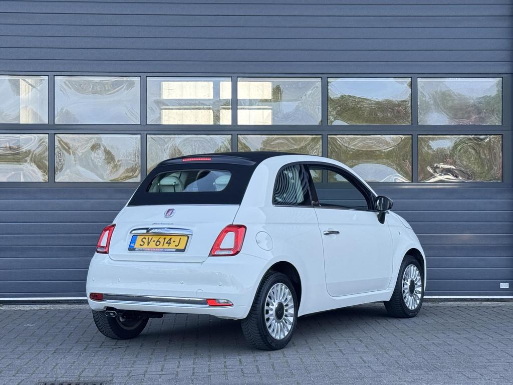 FIAT 500 C 0.9 TWINAIR TURBO ANNIVERSARIO I AUTOMAAT I CABRI, Stof, Gebruikt, Wit, Origineel Nederlands