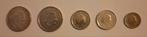 5 munten kon. Juliana, 1x kon. Beatrix, Postzegels en Munten, Munten | Nederland, Ophalen of Verzenden, Koningin Juliana