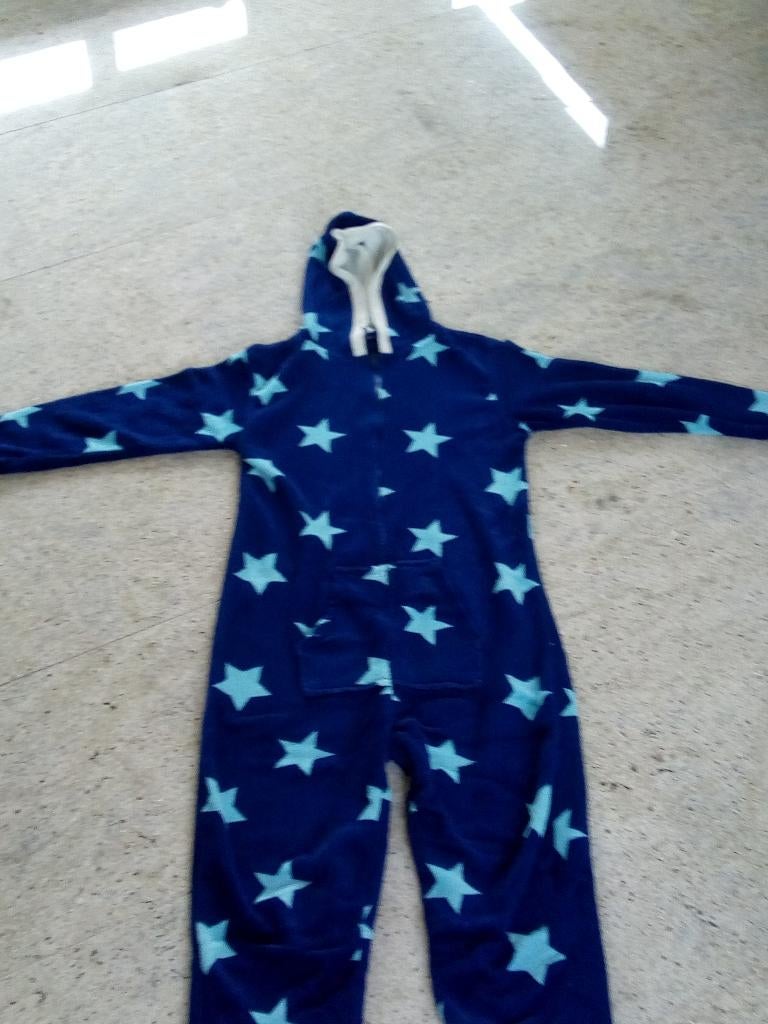 Blauwe onesie met blauwe sterren maat S/M, Kleding | Dames, Huispakken, Blauw, Ophalen of Verzenden, True Spirit, Maat 36 (S)