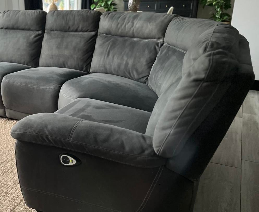 Hoekbankstel KOOPJE! Lees adv., Huis en Inrichting, Banken | Bankstellen, Ophalen, Gebruikt, Hoekbank, Stof