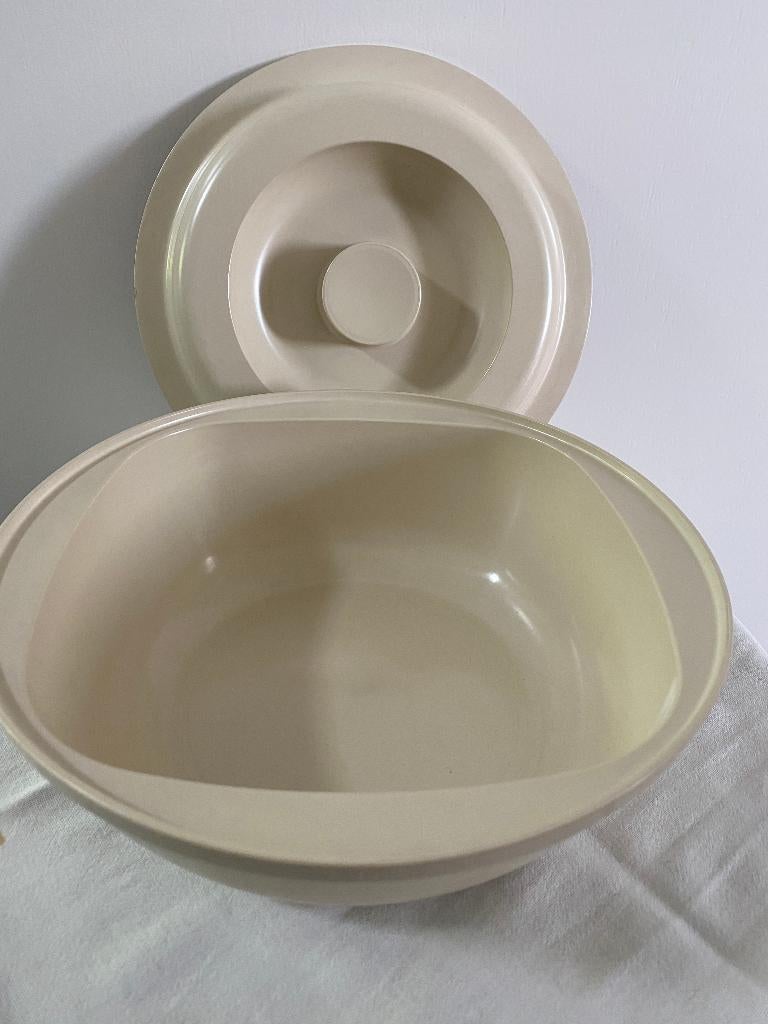 Tupperware Magnetron schaal Vintage, Huis en Inrichting, Ophalen, Gebruikt, Crème, Schaal