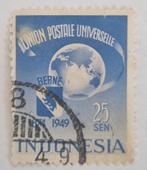 Indonesië 1949 - ZBL 144 - 75 jaar UPU, Ophalen of Verzenden, Gestempeld, Zuidoost-Azië