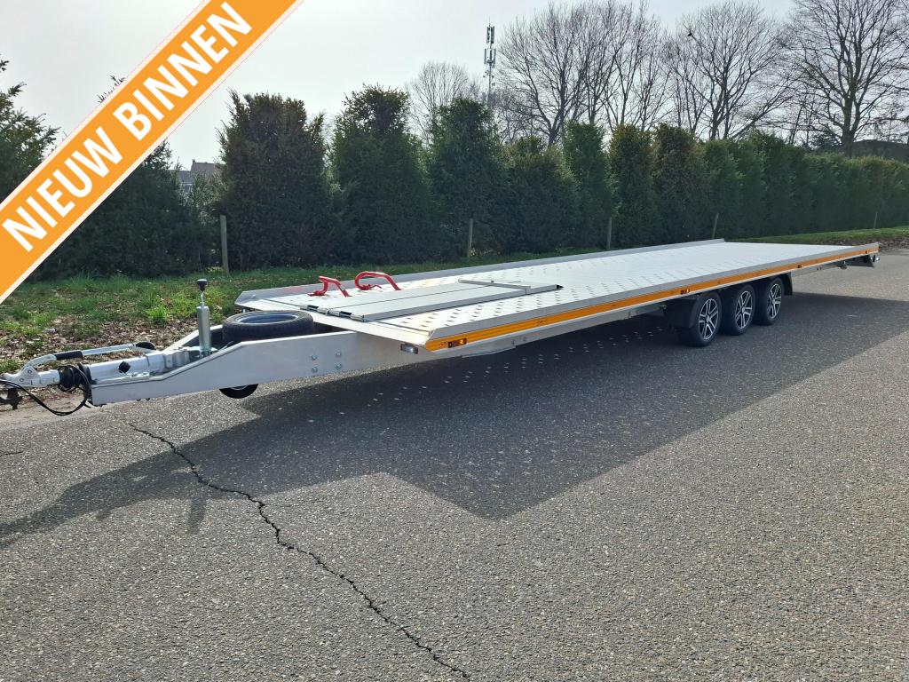 Aluminium 842x211cm autotransporter doorrijplaten Gromex VDI, Nieuw