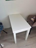 Witte IKEA inschuiftafel, Huis en Inrichting, Tafels | Eettafels, Gebruikt, 100 tot 150 cm, Vier personen, Rechthoekig