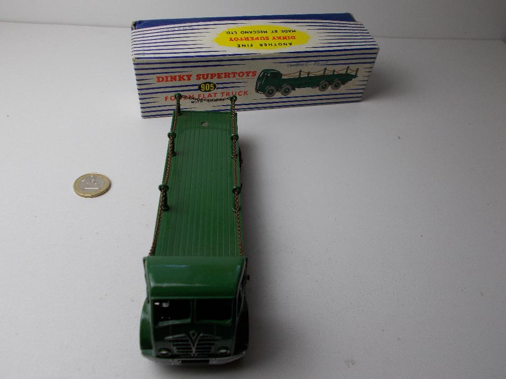 Dinky Toys GB N°905 Foden Camion Plateau à Chaînes Rouge Rare 1/50