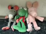 Kikker en zijn vriendjes rat en varken handpoppen, Ophalen of Verzenden, Zo goed als nieuw, Kikker