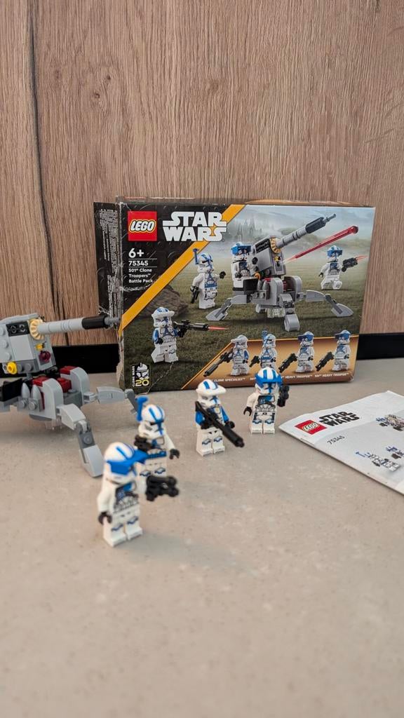 LEGO Star Wars 75345 – 501st Clone Troopers Battle Pack, Ophalen of Verzenden, Gebruikt, Complete set, Lego
