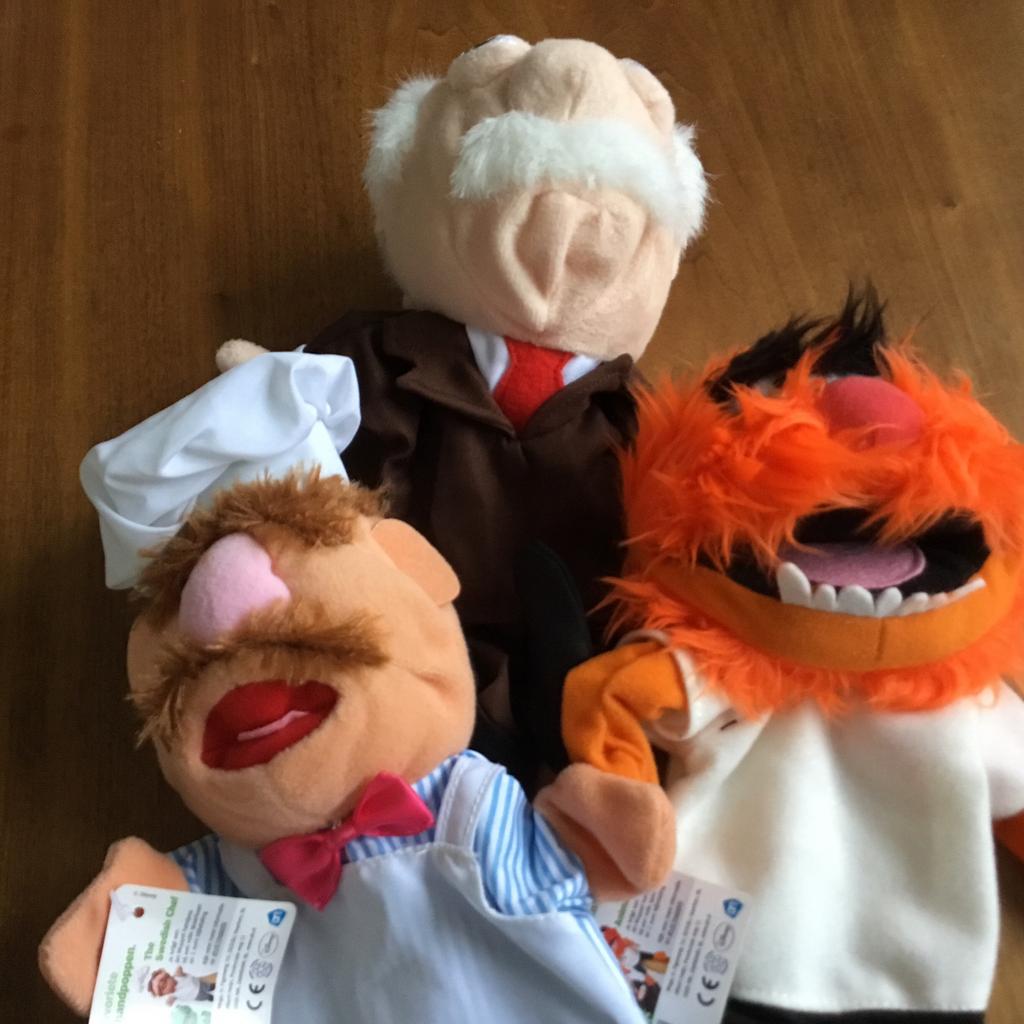Muppets handpoppen, 3 stuks, nieuw, Ophalen of Verzenden, Nieuw