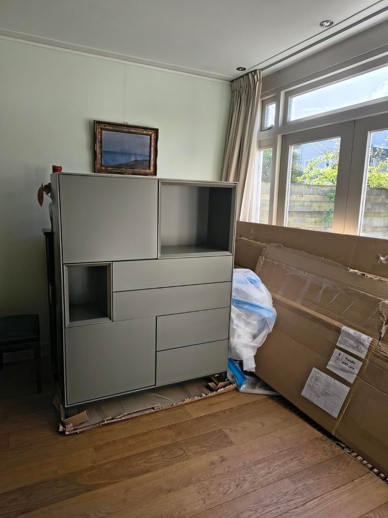 Dressoir kast donkergroen, nieuw in verpakking, Huis en Inrichting, Kasten | Dressoirs, Nieuw, 150 tot 200 cm, 25 tot 50 cm, Ophalen