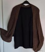 Omslagdoek/mouwen, handgebreid in mix van kameelhaar en wol, Handgebreid, Ophalen of Verzenden, Nieuw, Bruin