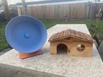Hamsterwiel met houten huisje, Ophalen
