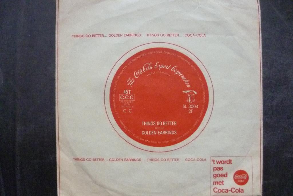 the golden earrings - things go better/rum and coca cola, Cd's en Dvd's, Vinyl Singles, Overige genres, 7 inch, Single, Ophalen of Verzenden