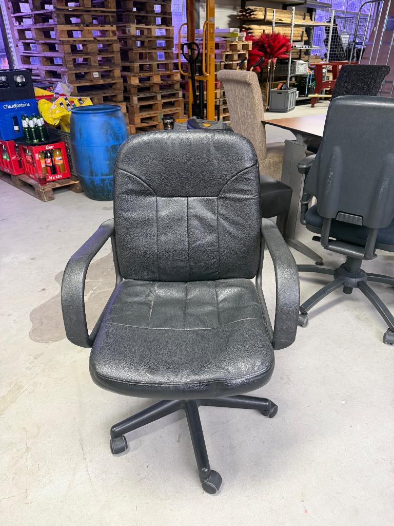 Bureaustoel, Ophalen, Gebruikt, Zwart, Bureaustoel