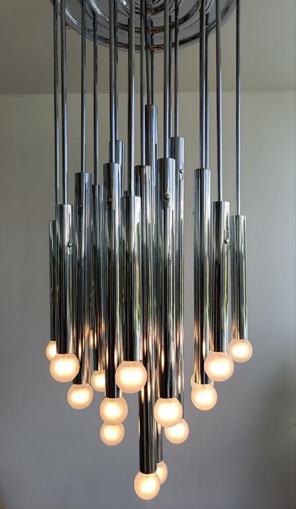Sciolari kroonluchter, Huis en Inrichting, Lampen | Hanglampen, Gebruikt, 50 tot 75 cm, Metaal, Overige materialen, Ophalen