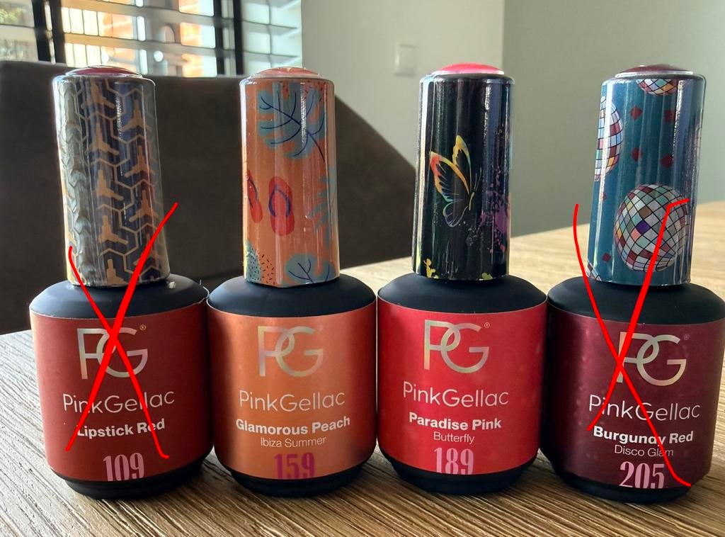 Pink Gellac nagellak en opbergbox, Ophalen, Overige kleuren, Zo goed als nieuw, Handen en Nagels