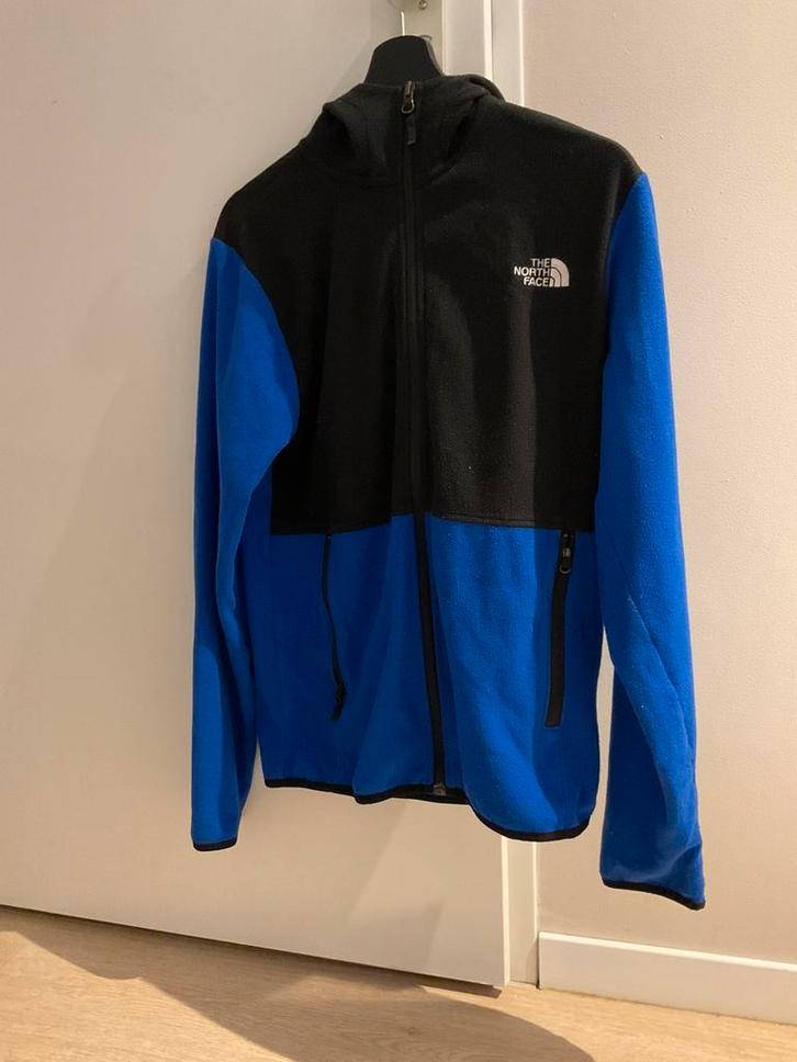 The north face fleece vest zwart blauw maat S, Kleding | Heren, Truien en Vesten, Zo goed als nieuw, Blauw, Ophalen of Verzenden