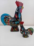 2 oude houten Dala hanen 17 en 8 cm hoog, Verzamelen, Beelden en Beeldjes, Ophalen of Verzenden, Gebruikt, Dier