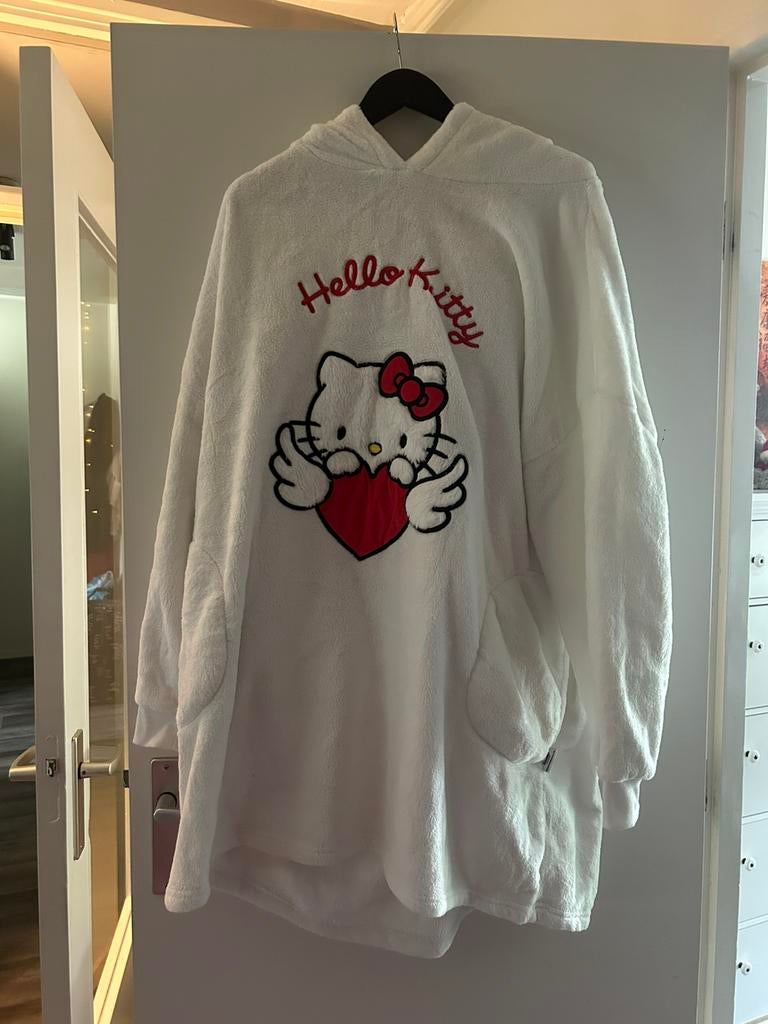 Hello Kitty snuddie wit/rood, maat M/L, Ophalen of Verzenden, Nieuw, Maat 38/40 (M)