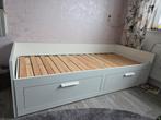 Ikea Brimnes bedframe incl lattenb 2 lades 80x200 evt matras, Ophalen, Wit, Tweepersoons, Zo goed als nieuw