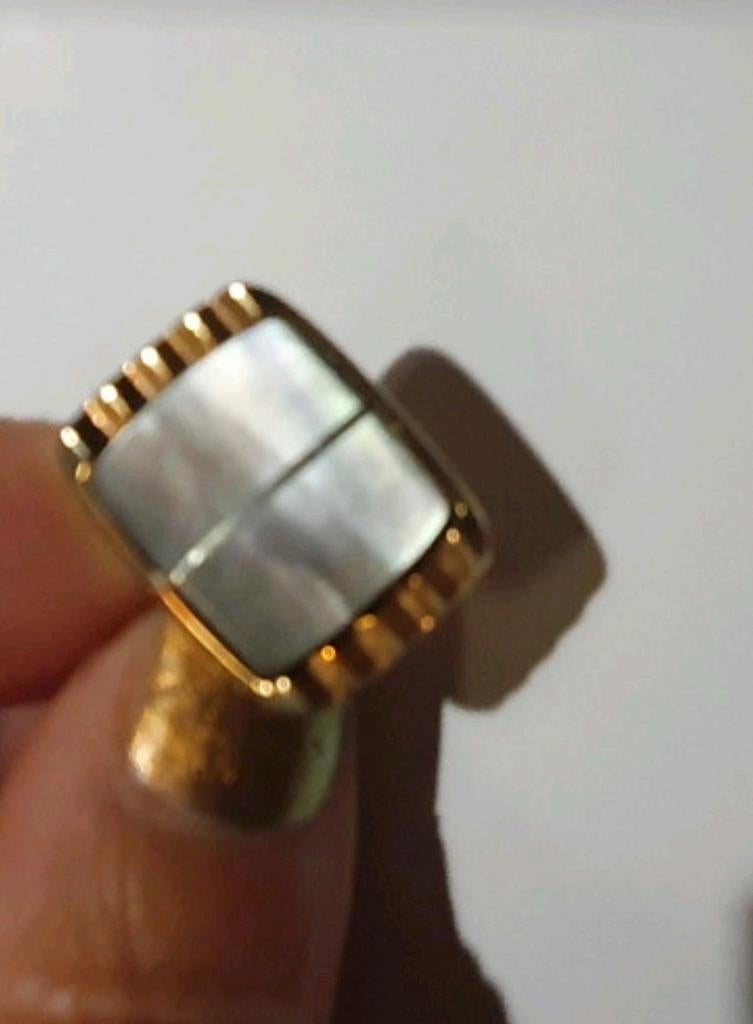 Vintage manchetknopen Parelmoer, Ophalen of Verzenden, Overige materialen