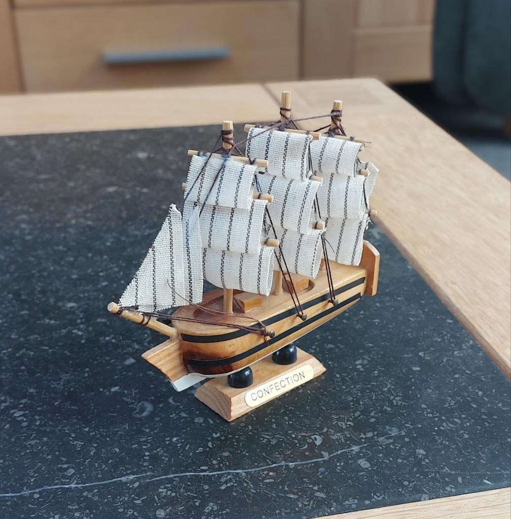 Decoratief modelschip 'Confection' - 10 cm lang, Ophalen