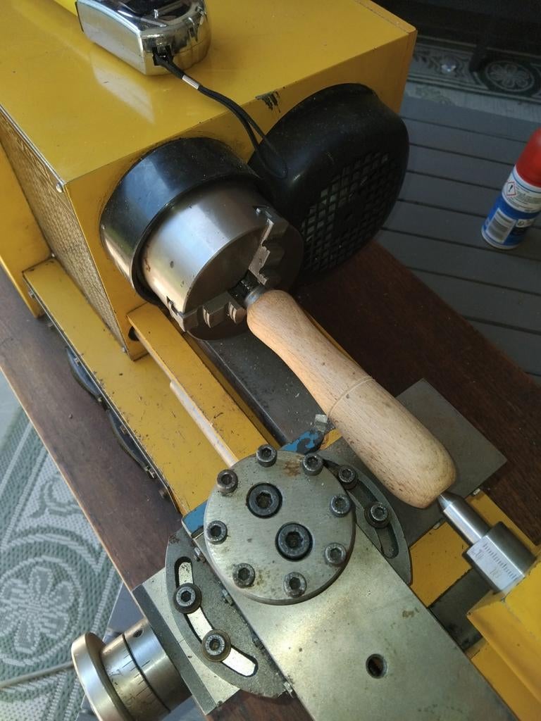 Hobbymat draaibank voor metaal/hout.  Met langsvoeding, Ophalen, Metaaldraaibank