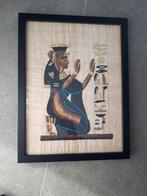 Egyptisch schilderij op Papyrus met Farao, Ophalen of Verzenden