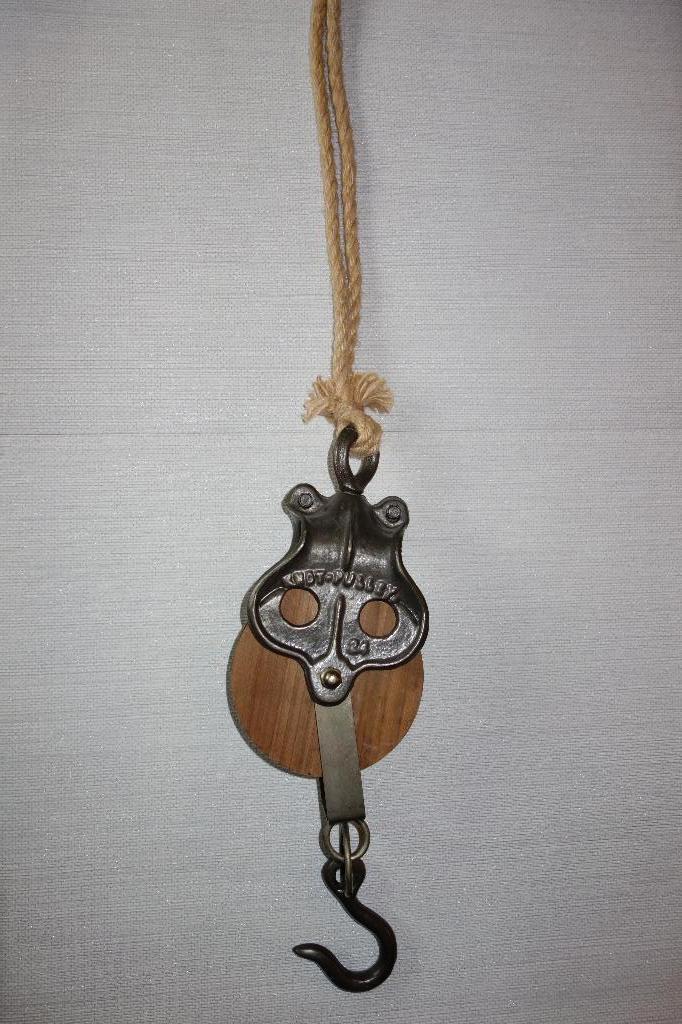 Katrol gietijzer, gebruik of deco, nastolgies., Antiek en Kunst, Curiosa en Brocante, Ophalen of Verzenden