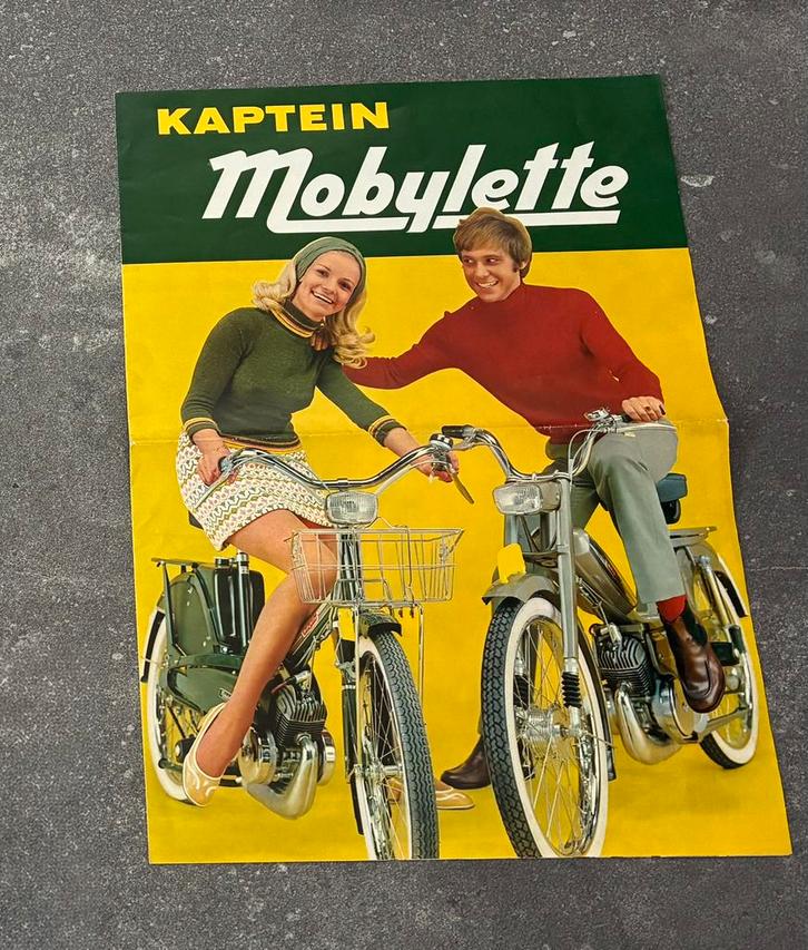 Originele folder kaptein mobylette oa EEG, AV56, AV85, AV89, Fietsen en Brommers, Brommeronderdelen | Oldtimers, Zo goed als nieuw