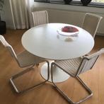 Design eettafel wit, Huis en Inrichting, Tafels | Eettafels, Ophalen, Overige materialen, Gebruikt, Rond