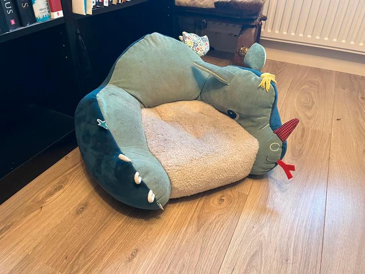 Kinderstoel draak, Huis en Inrichting, Zitzakken, Gebruikt, Zitzakstoel, Groen, Ophalen