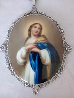 Porselein in zilver lijst, Antiek en Kunst, Verzenden