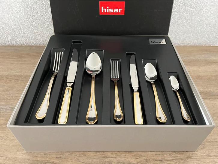 HISAR Floransa 84 delig Bestekset - Goldplated - Nieuw, Huis en Inrichting, Keuken | Bestek, Nieuw, Ophalen of Verzenden