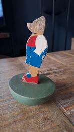 Antieke houten beertje als tol, zie foto's, Antiek en Kunst, Antiek | Speelgoed, Ophalen of Verzenden