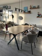 Mooie melanine eettafel met stevige poten, Ophalen, 50 tot 100 cm, Zo goed als nieuw, Vijf personen of meer