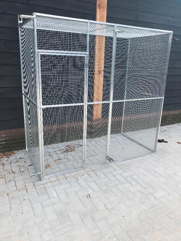 Nieuwe Volière 204 x 104 x 200 cm nieuw, Dieren en Toebehoren, Vogels | Hokken en Kooien, Nieuw, Broedkooi of Kweekkooi, Aluminium