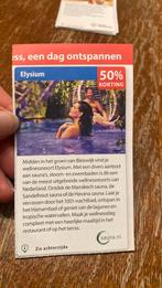 elysiun sauna koeting 50%, Tickets en Kaartjes, Kortingsbon, Spa of Sauna