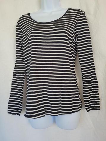 Leuke zwart-wit gestreepte longsleeve mt M merk Anni Rolfi beschikbaar voor biedingen