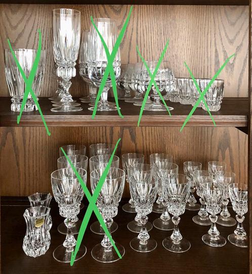 Prachtig glasservies Cristal d’arques laatste glazen, Antiek en Kunst, Antiek | Glas en Kristal, Ophalen of Verzenden
