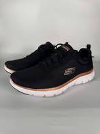 Skechers Flex Appeal 4.0 – Damesmaat 42 – Zwart met roségoud, Overige merken, Verzenden, Overige typen, Zo goed als nieuw