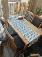 Loom leren stoelen en Ikea INGO eettafel, Huis en Inrichting, Complete eetkamers, Ophalen, Gebruikt