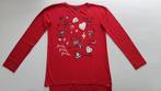 NIEUW: rode longsleeve met applicaties, mt. 146/152, Kinderen en Baby's, Kinderkleding | Maat 146, Meisje, Nieuw, Ophalen of Verzenden