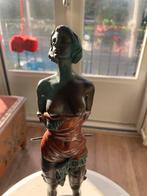 Bronzen dame Weens brons 37 cm hoog, Ophalen of Verzenden
