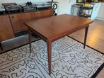 Louis van Teeffelen Uitschuifbare Eettafel Teak, Ophalen, Gebruikt, 100 tot 150 cm, Teakhout